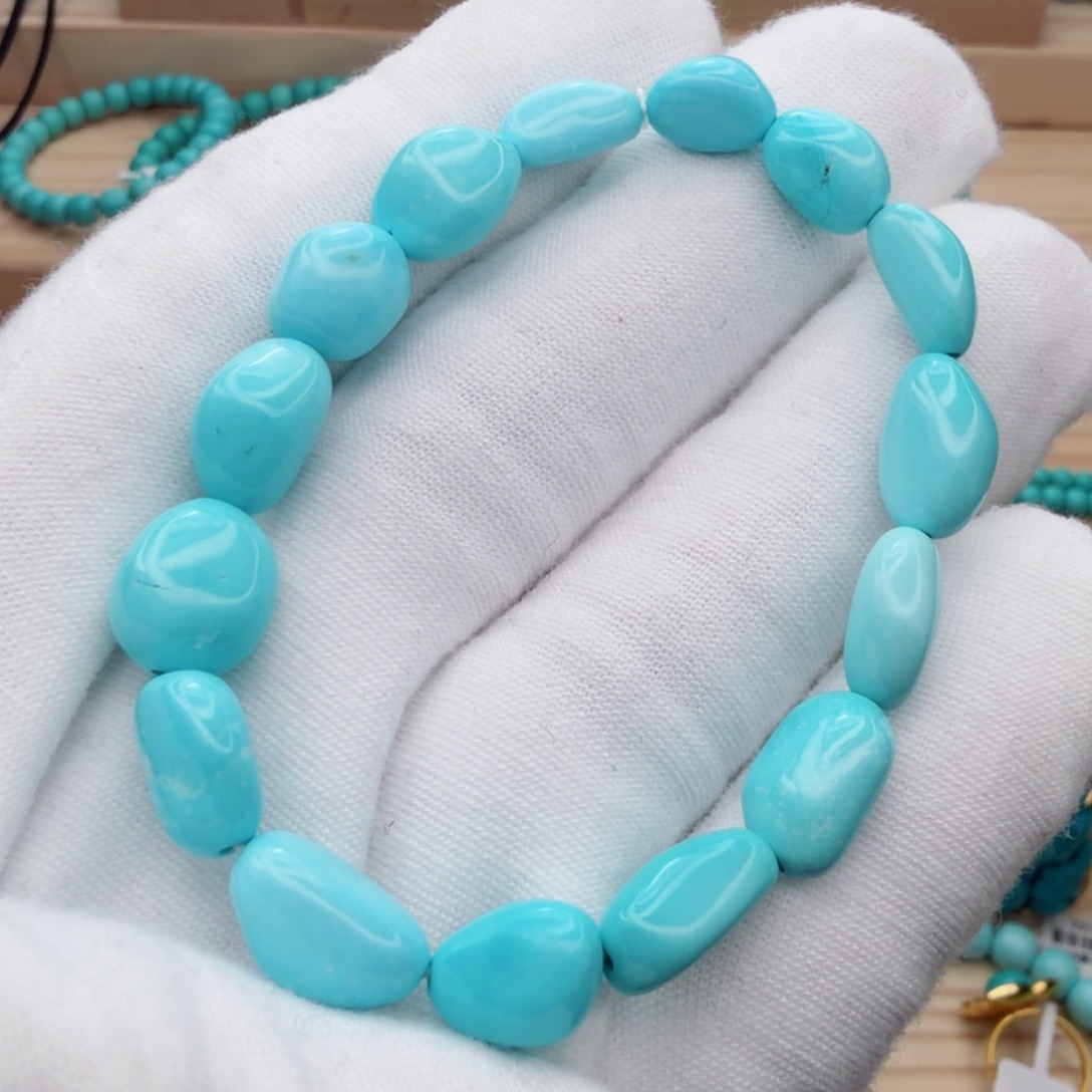 绿松石18K金镶嵌珠宝奇石