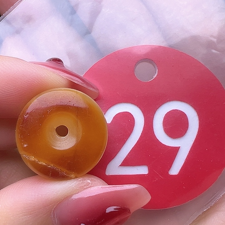 蜜蜡裸石未镶嵌微瑕17/7.7mm 扣子