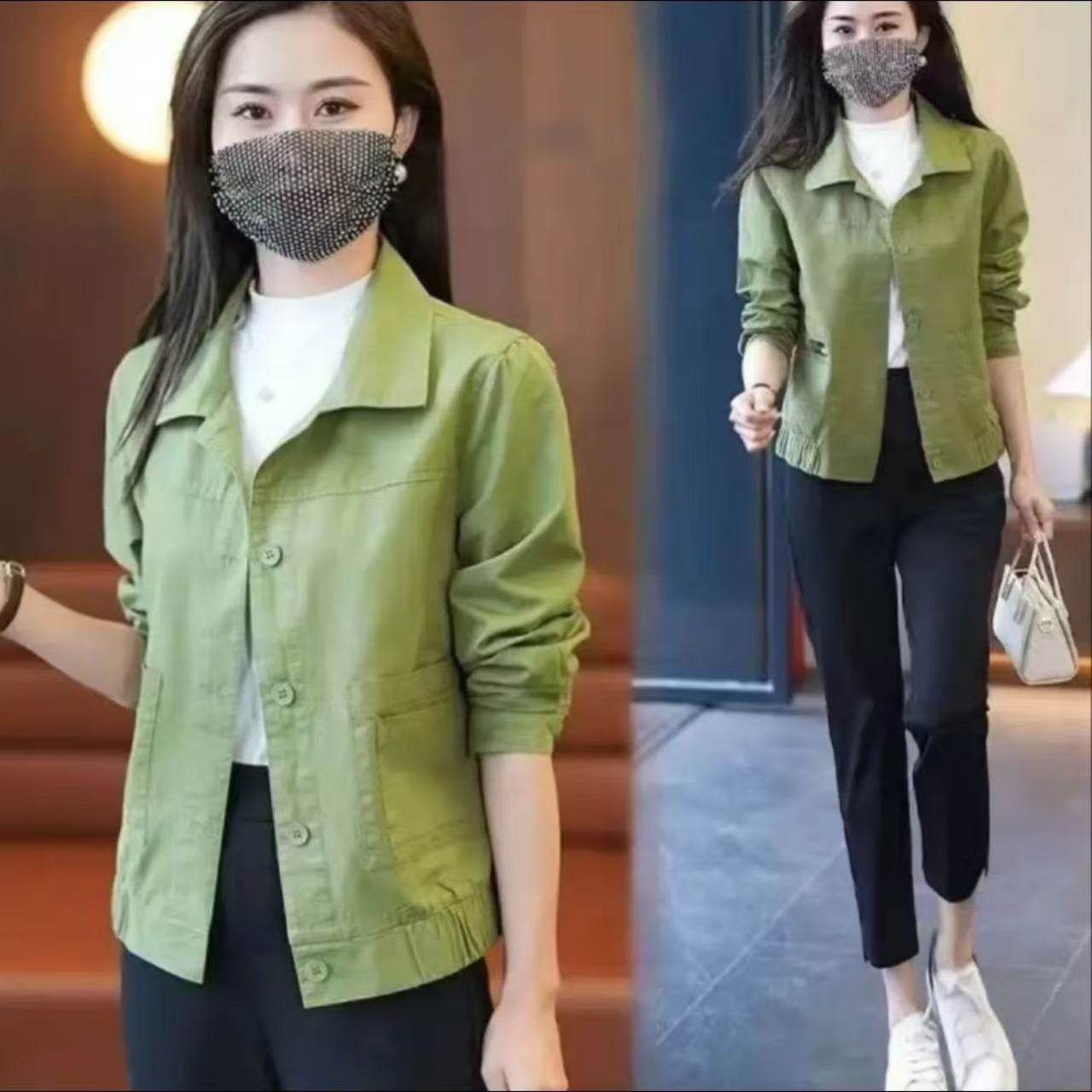2025爆款上衣外套中年女宽松休闲开衫妈妈装小个子夹克风衣