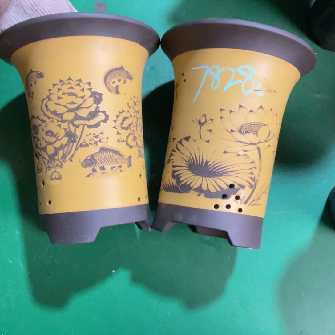 清****花盆紫砂微瑕大号