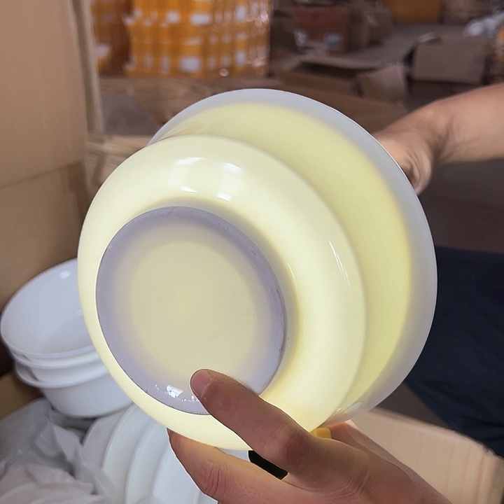 微瑕不退不换不补发 骨瓷7英寸汤碗4支