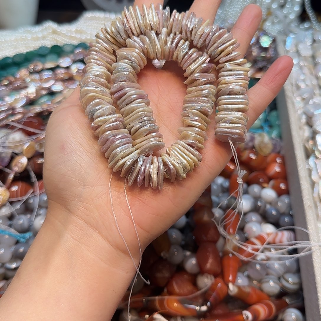 玛瑙/玉髓合金珠宝半成品无事牌中孔一条隔片12✖️16