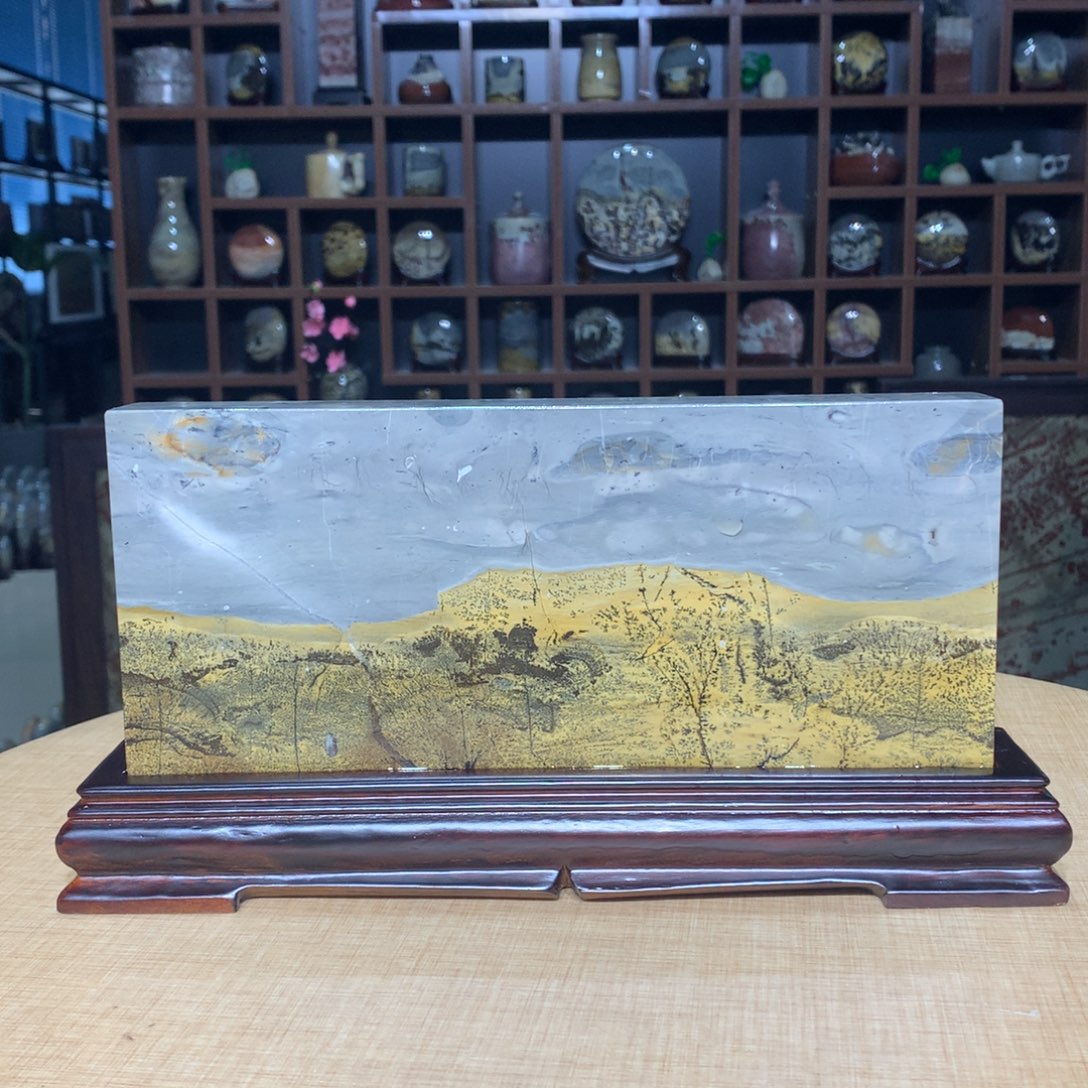 紫砂，广西国画石摆件，收藏观赏