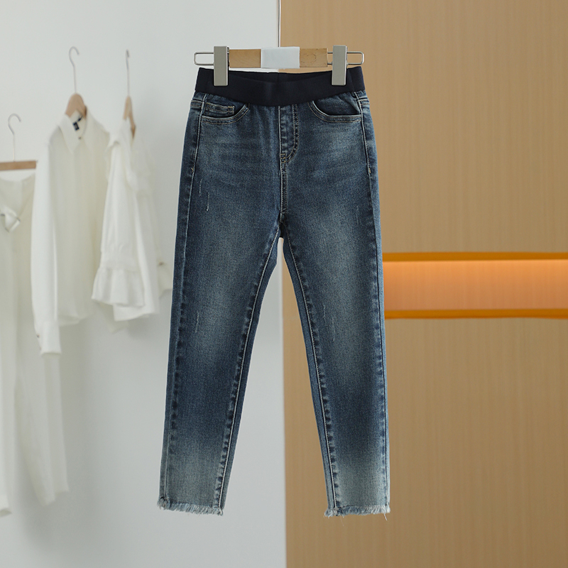 【半价q仓-唐长老自营】货号99288童装春秋新款修身牛仔裤YTZ
