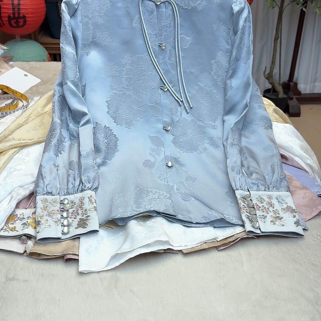 刺绣98胸围对襟衬衫