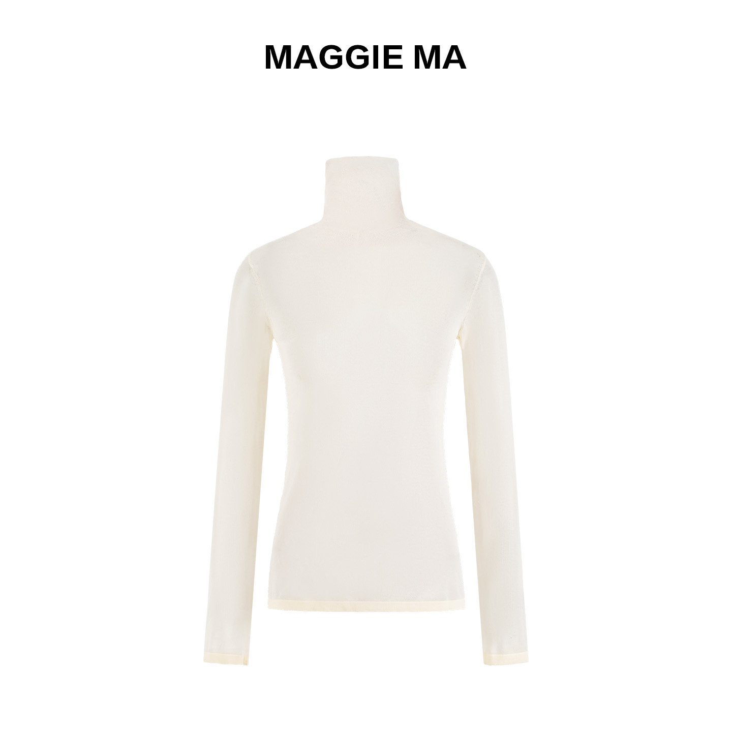 MAGGIE MA马婧设计师款简约高领长袖修身打底针织衫上衣960S