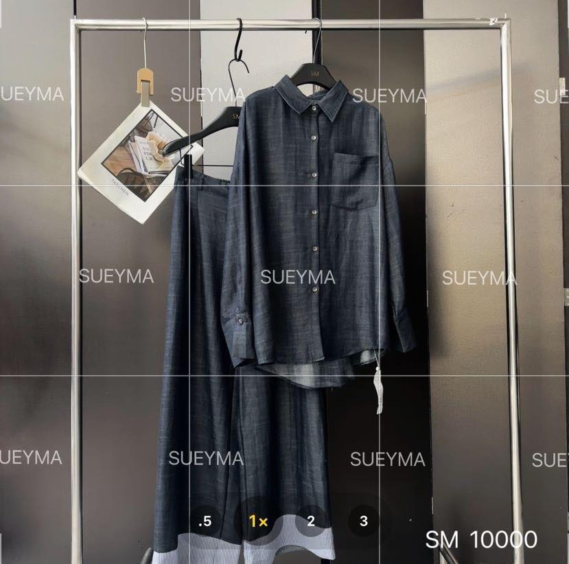 SM-10000复古老钱风长裤套装
