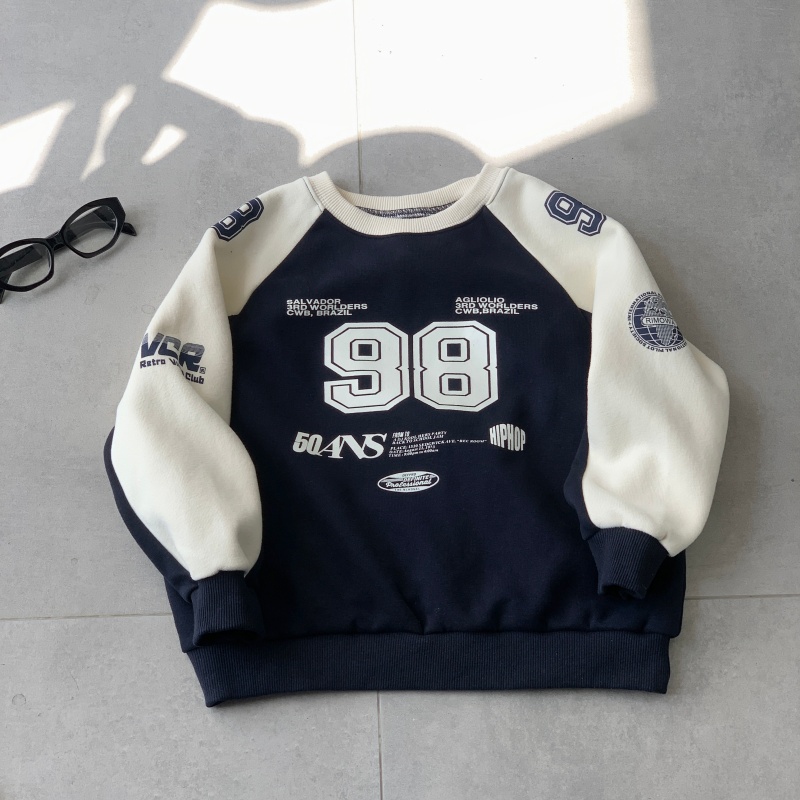 儿童数字字母拼色卫衣秋款2025新品 37846