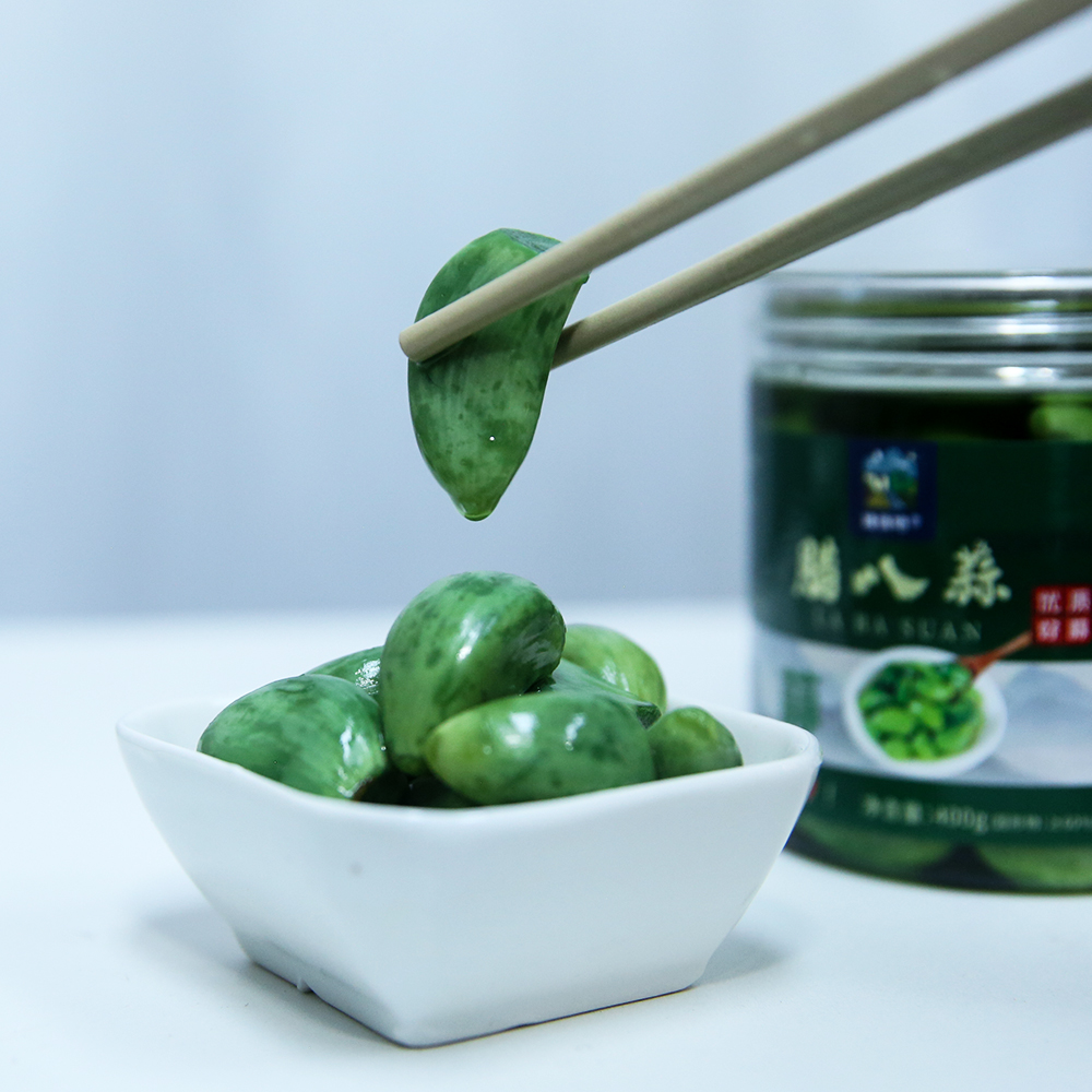 酸甜爽口腊八蒜下酒配面佳选新鲜腌制绿蒜