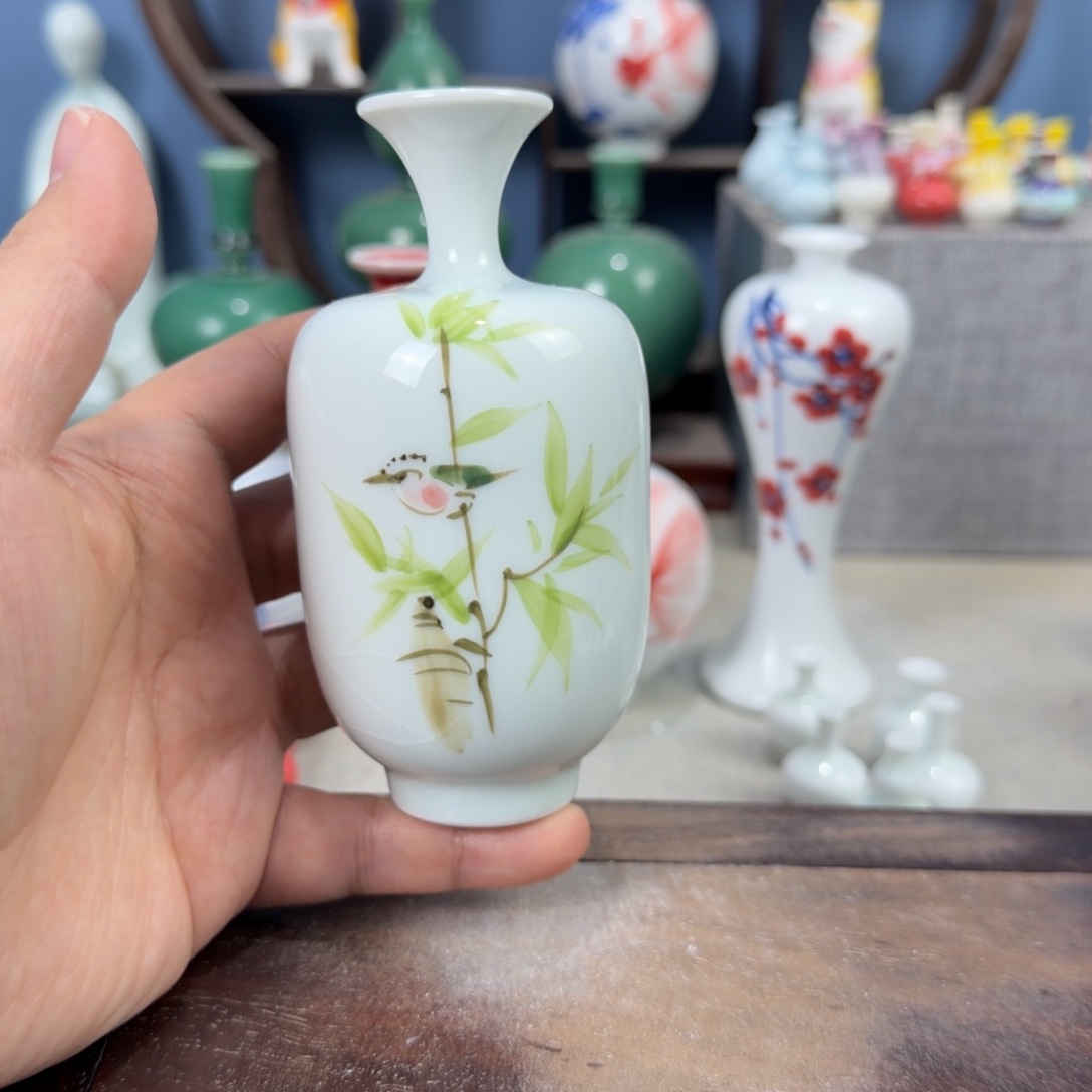 陶瓷手工小花器摆件