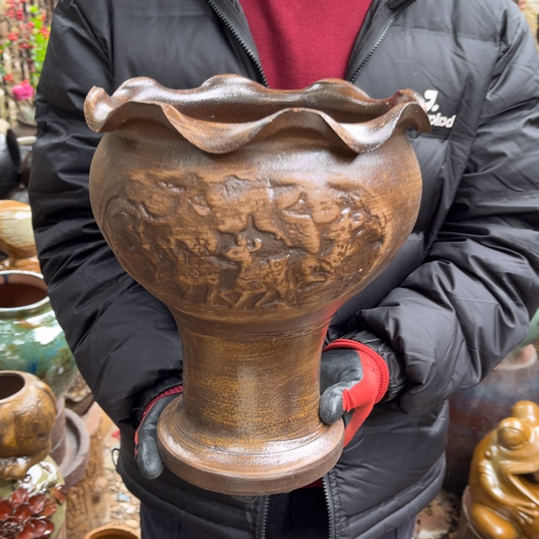 红陶高30口25有孔