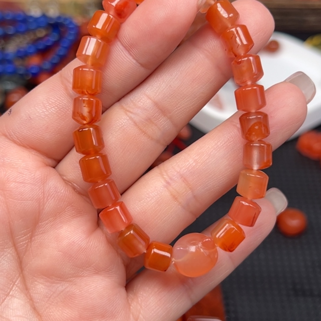 南红玛瑙未镶嵌项链