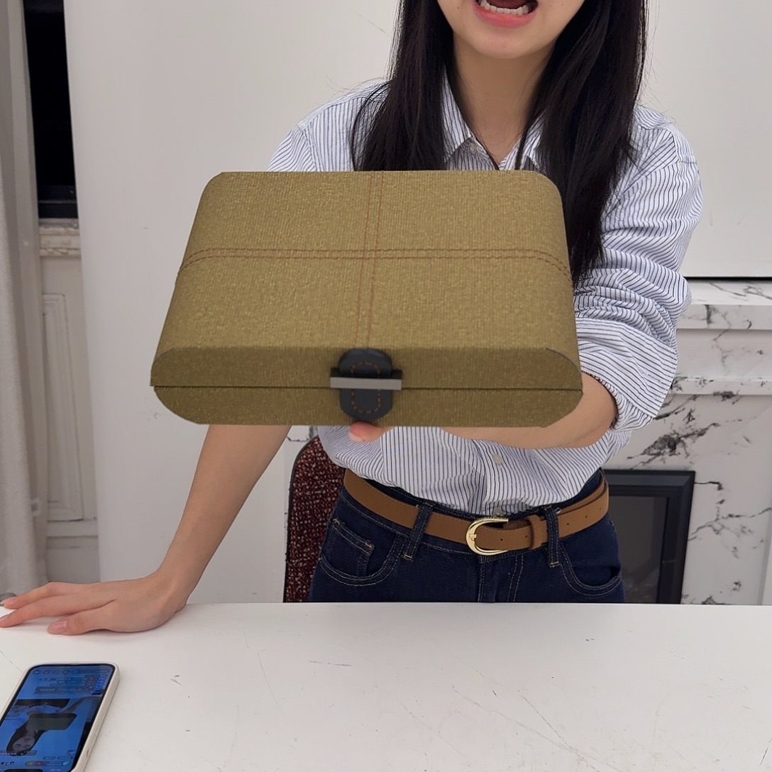 木首饰收纳内里绒面橄榄绿默认微瑕大尺寸