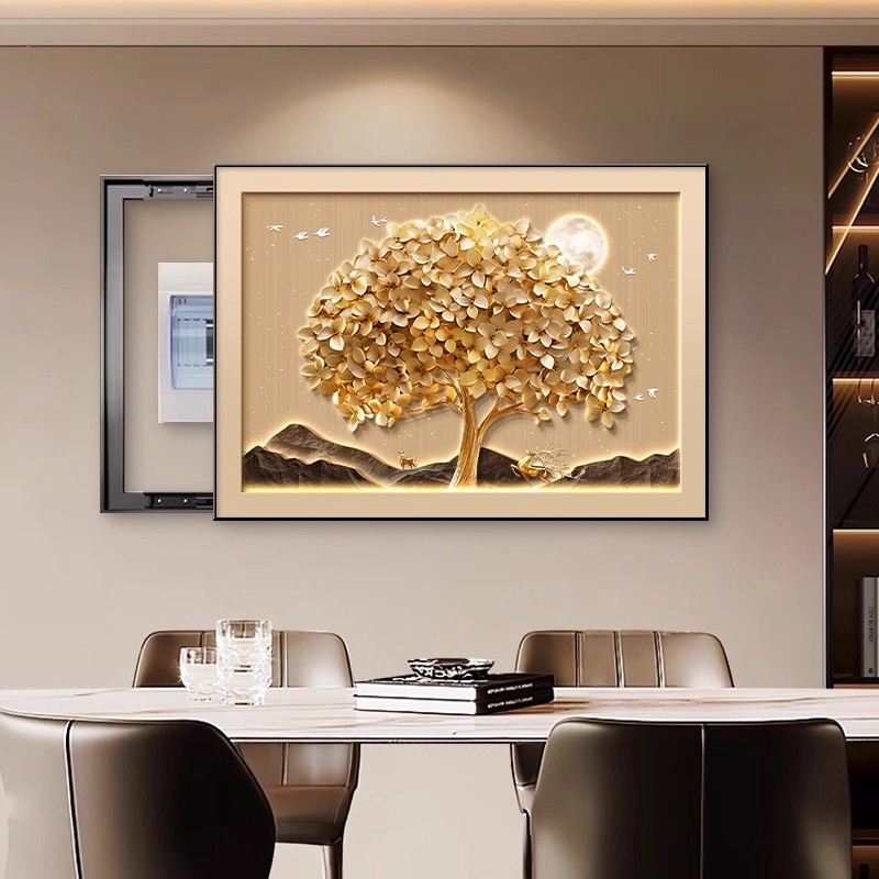 现代轻奢高级感电表箱装饰画2025新款画配电箱遮挡电闸开关盒挂画