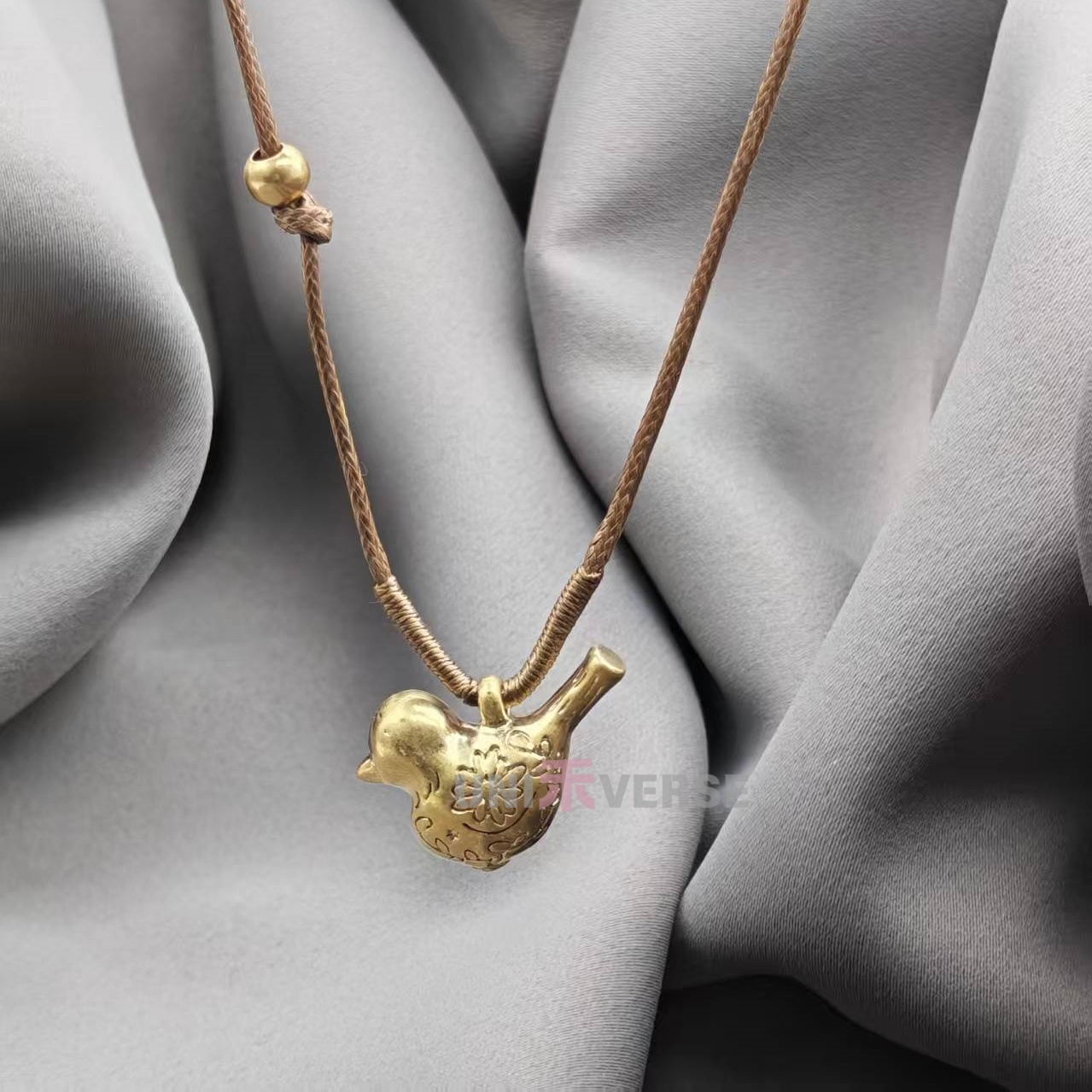 合金项链 【凤鸣】金色简约复古男女时尚百搭小鸟毛衣链