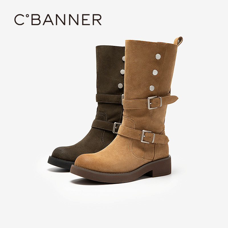 千百度 25年冬季新品 西部靴 A25509203