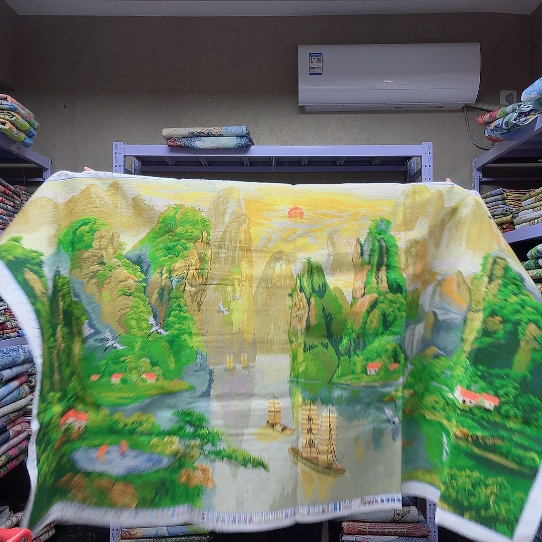 棉八方聚财十字绣2米