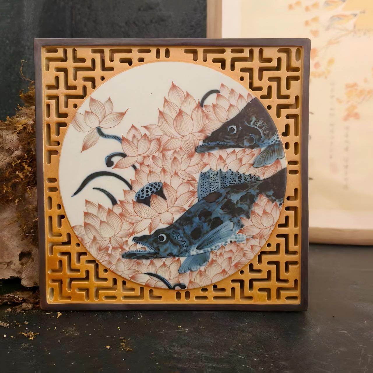 【朴云堂】四方雕窗壶承大贵（F-28）