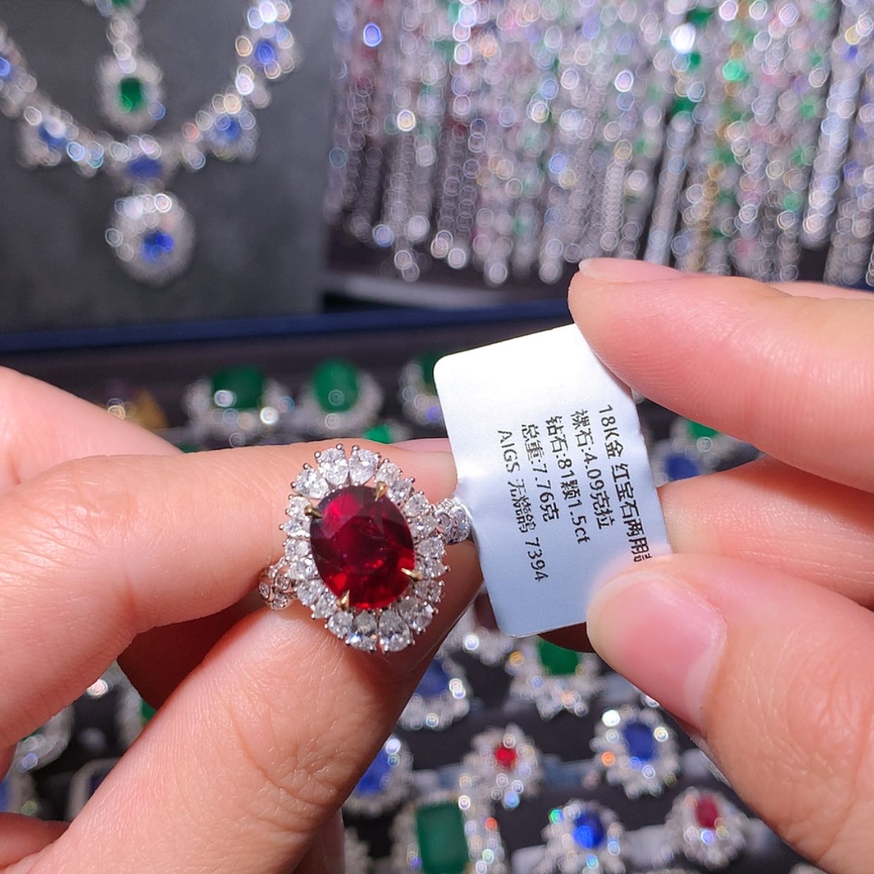 【闪购商品】红宝石戒指18K金镶嵌