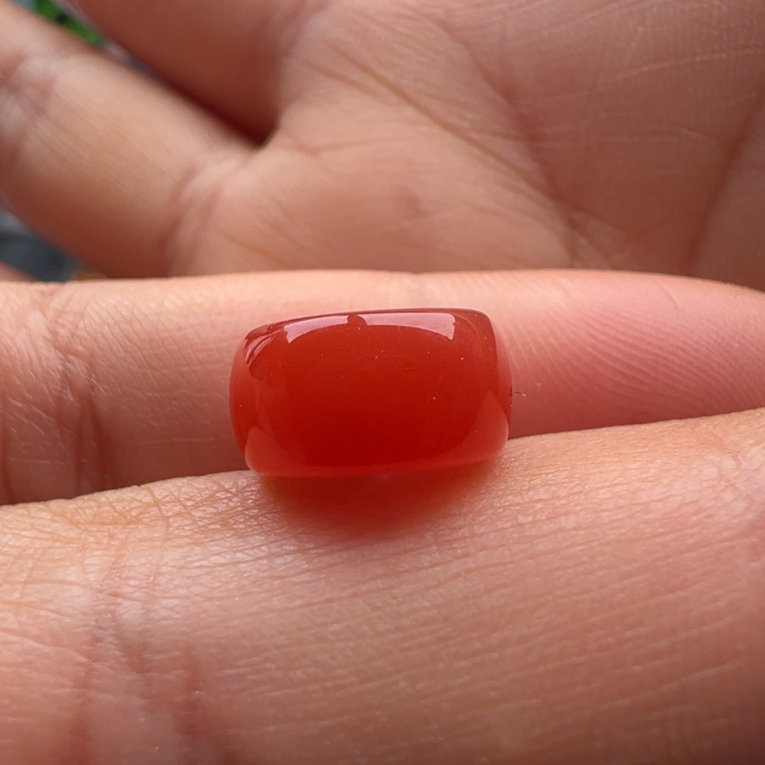 南红玛瑙未镶嵌墩子11.9x6.2孔马牙