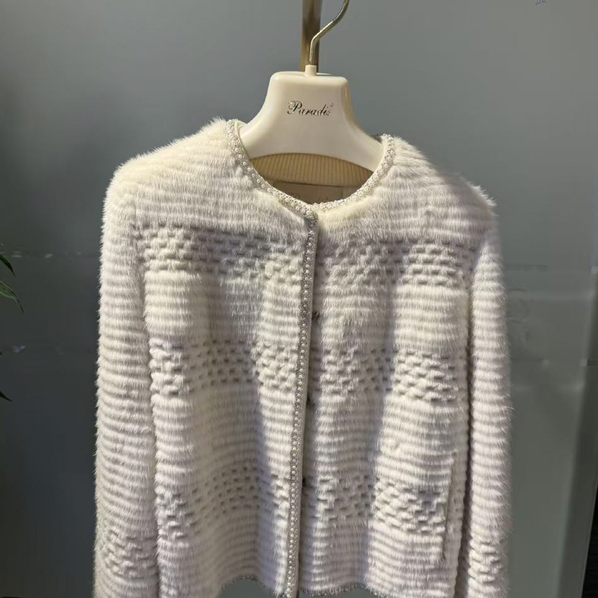 圆领小香风针织长袖气质百搭短款外套