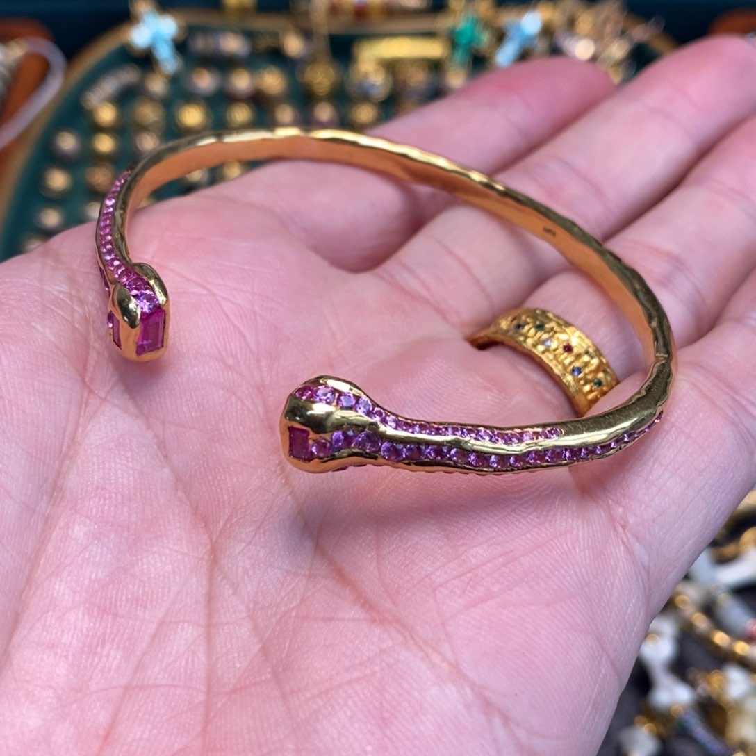 合成立方氧化锆手链足金镶嵌