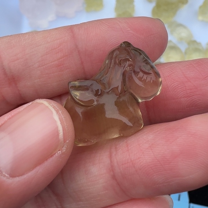 黄晶颈饰未镶嵌吊坠