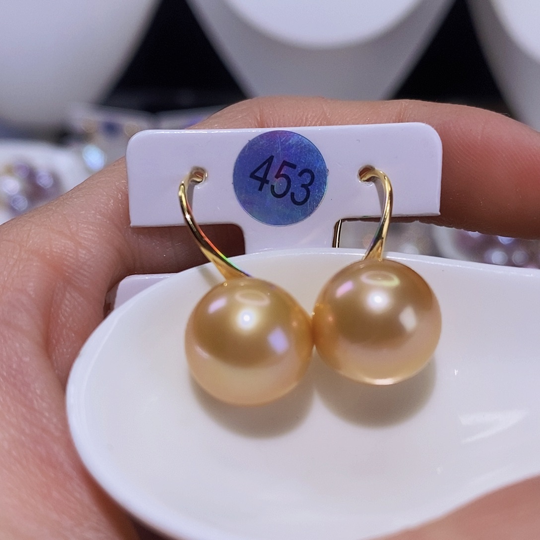 淡水珍珠耳饰银S925镶嵌彦**一