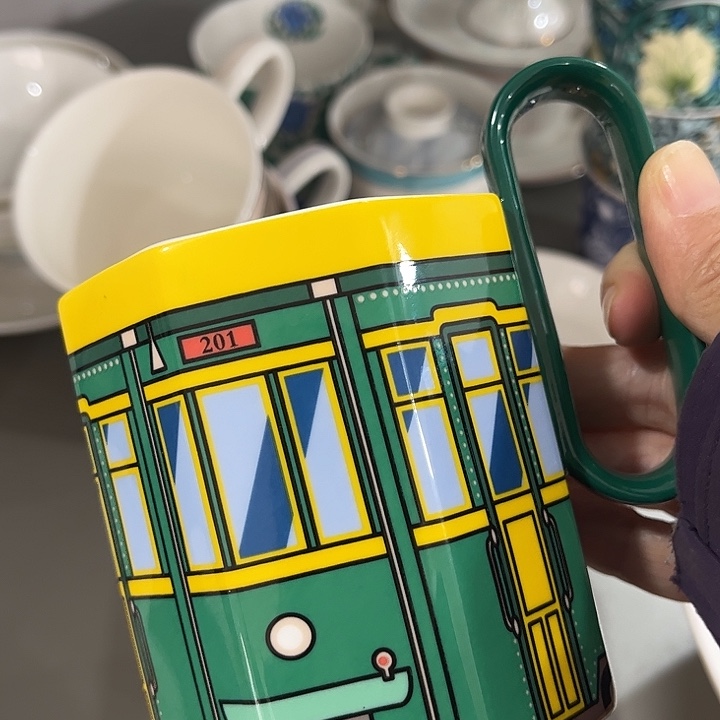 瓷片微瑕骨瓷马克杯绿一个