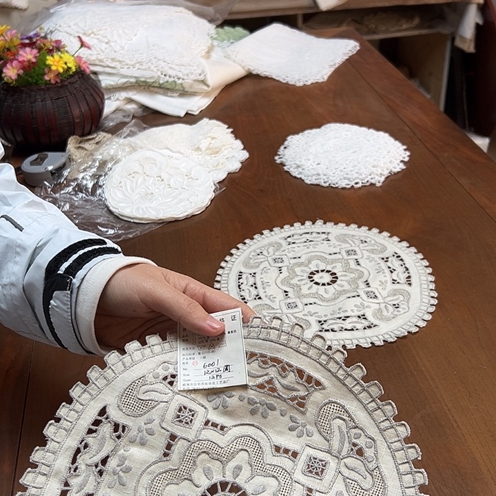 毛绒亚麻棉186-27厘米圆