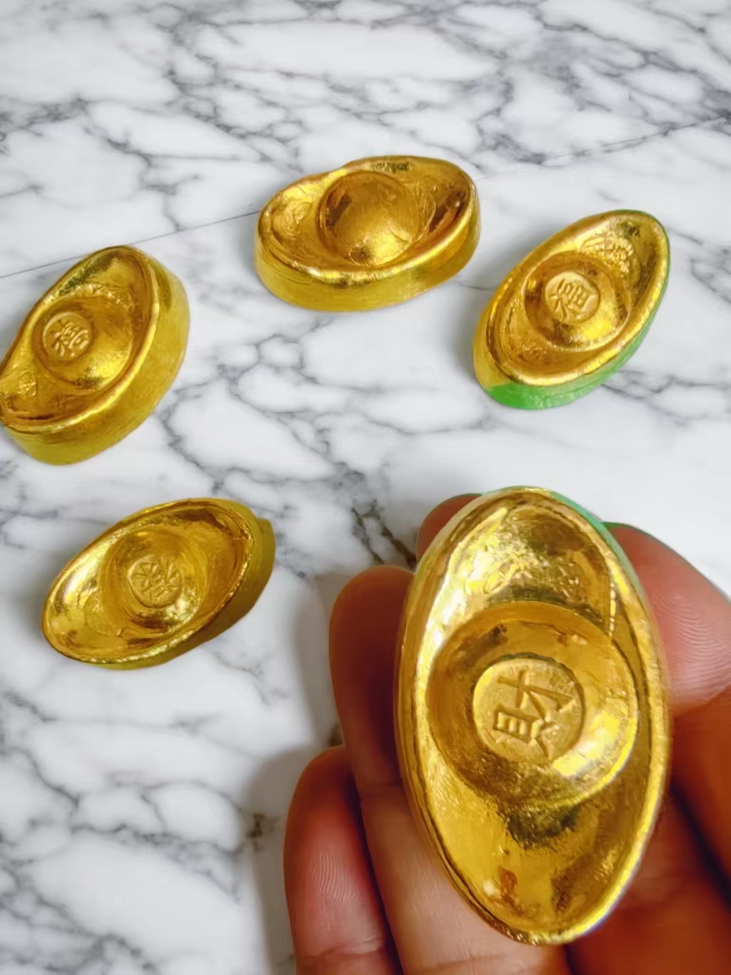 金色元宝 90-100克左右 创意摆件 可溶可化可改款