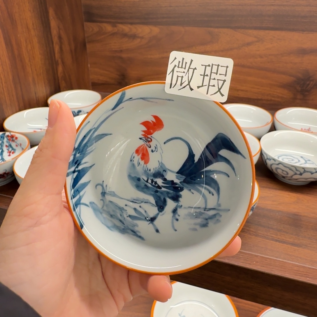 釉下彩纯手绘微瑕