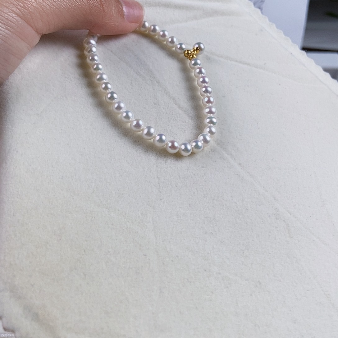 淡水珍珠手绳银S925镶嵌