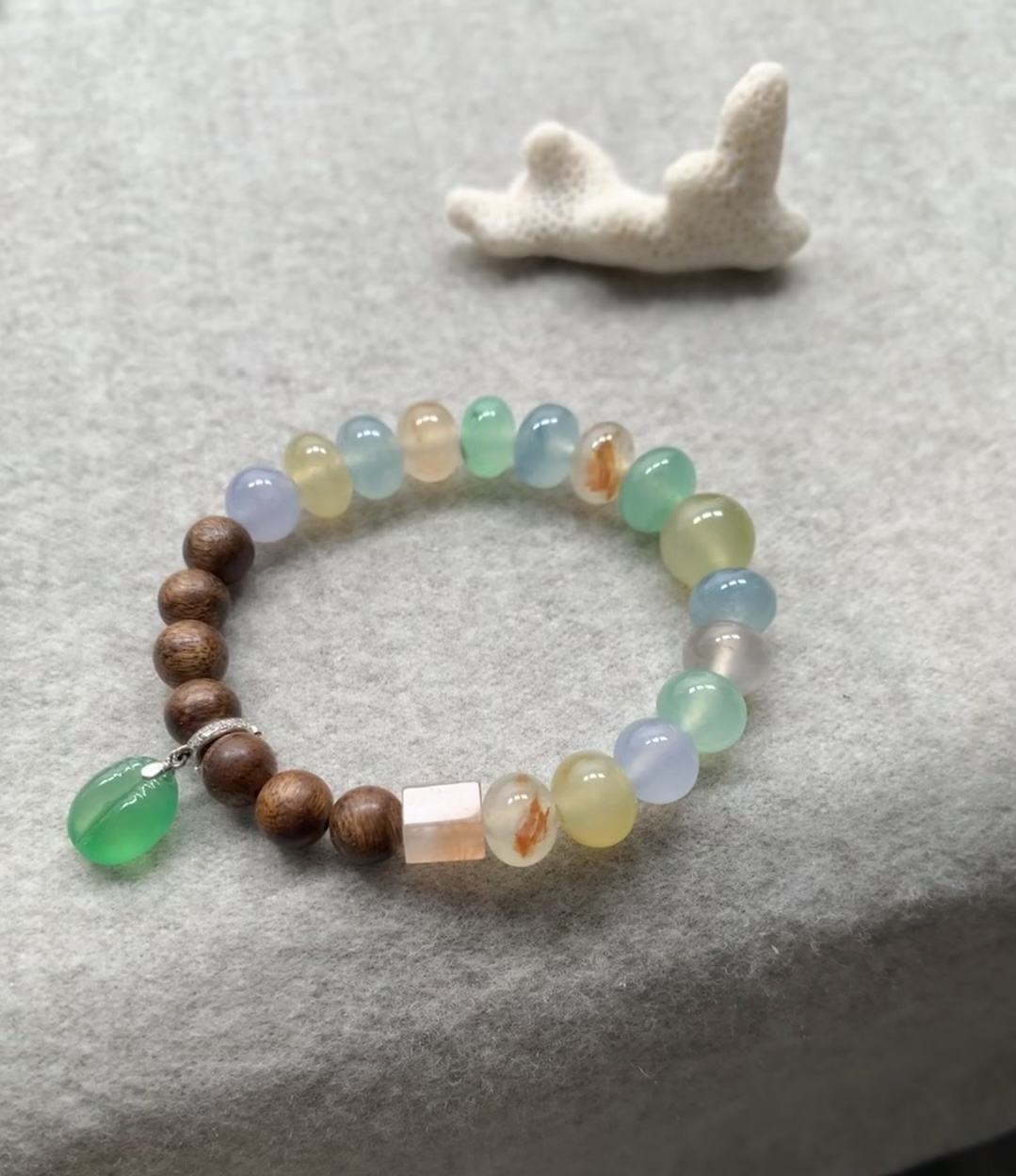 天然缅甸A 货翡翠多宝手串（勿拍链接）