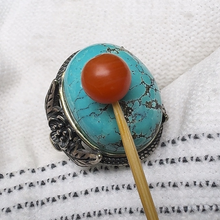 纳***福南红玛瑙银S925镶嵌珠宝奇石