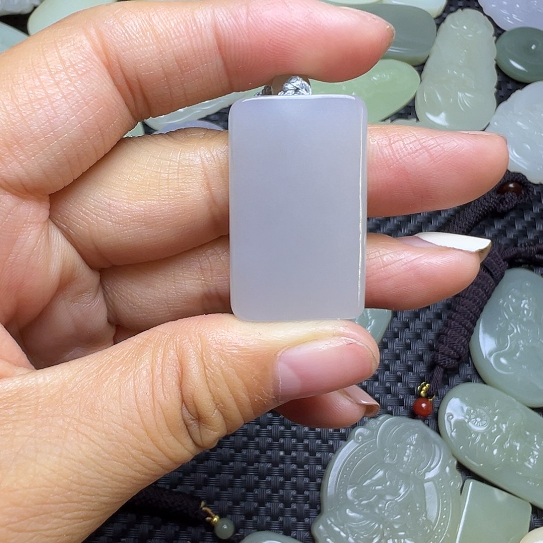 和田玉未镶嵌吊坠(不含链)卡32