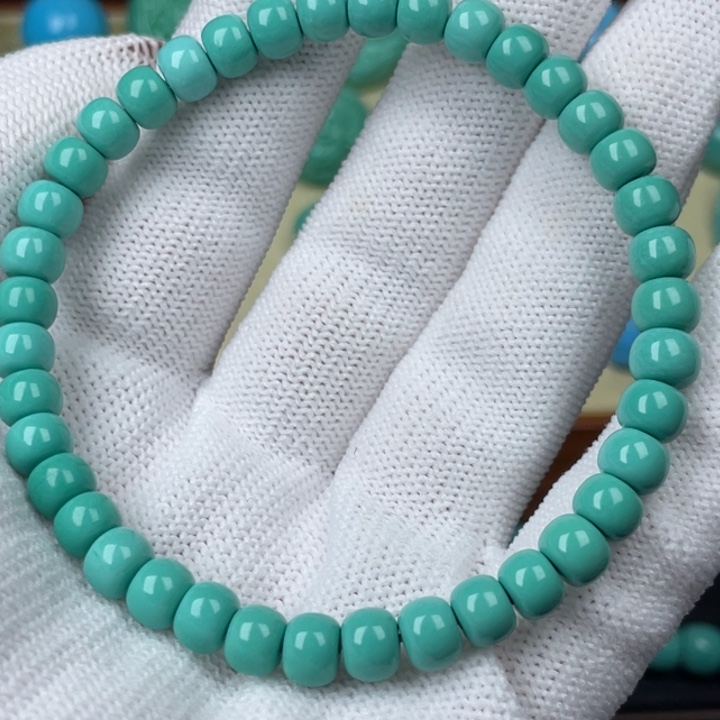 高瓷蓝绿6mm老型单圈