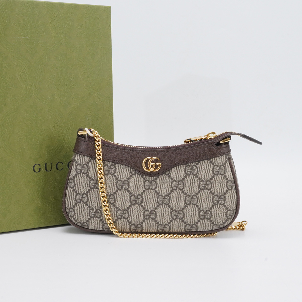 全新未使用 GUCCI/古驰 老花hobomini 链条包/BGH004650006