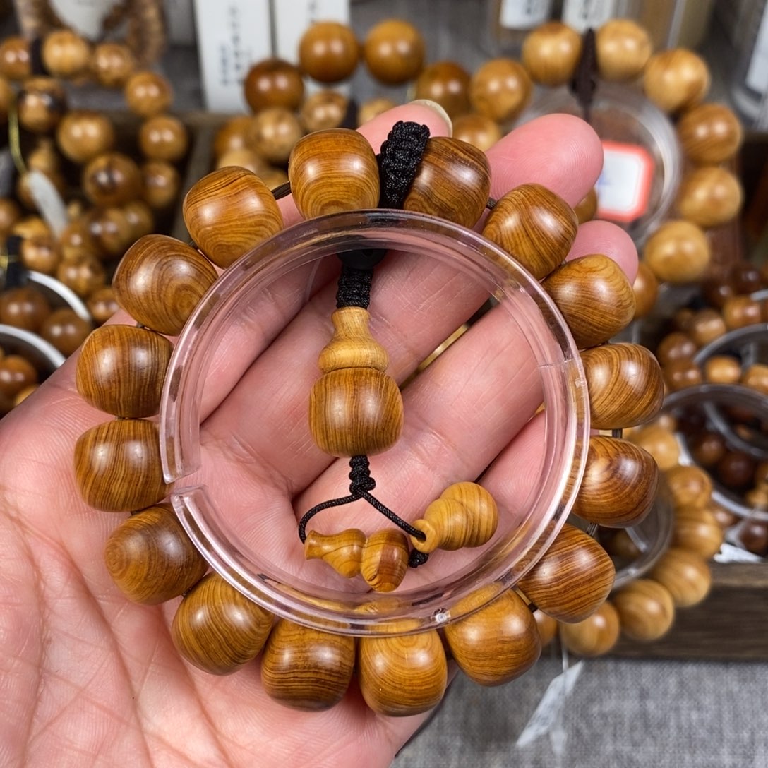 柏木（崖柏）手串/手链1.3/1.4老形黑油骨料