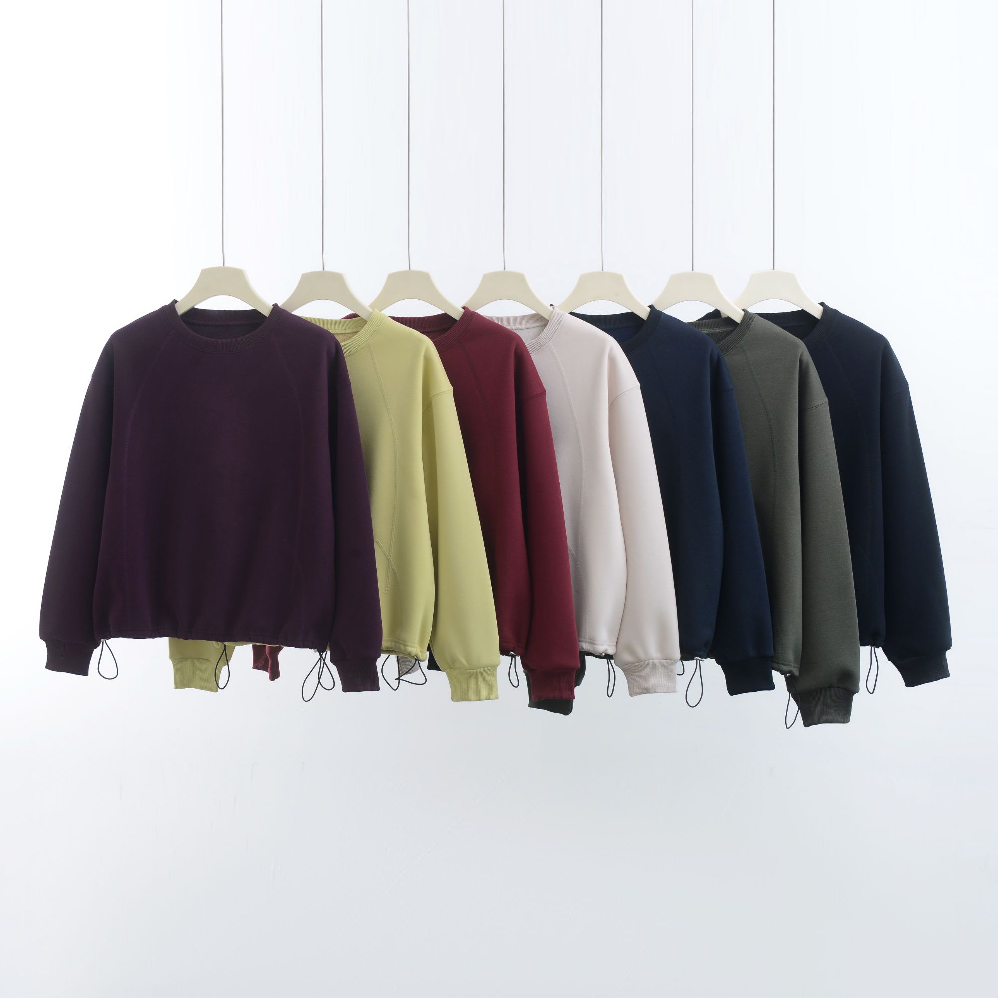 民族风休闲风女秋季抽绳圆领卫衣百搭上衣打底长袖加厚加绒秋冬