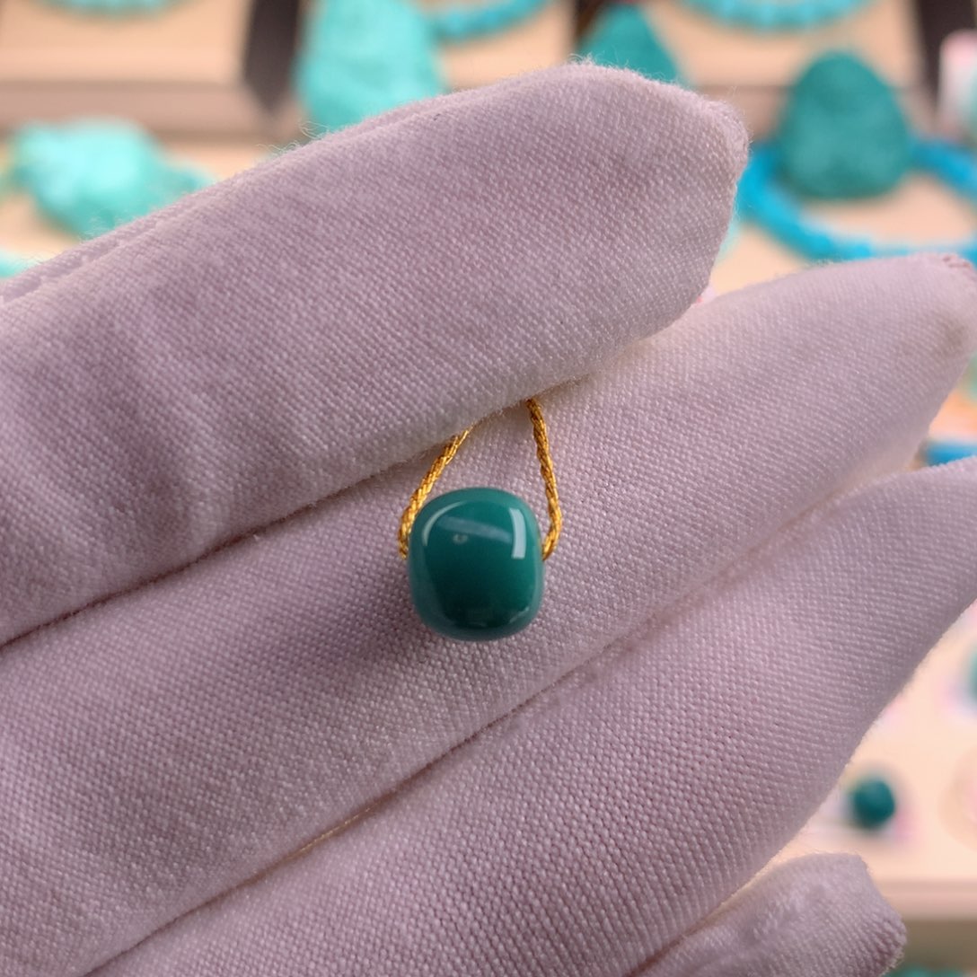 绿松石珠宝奇石未镶嵌8.2×7.1