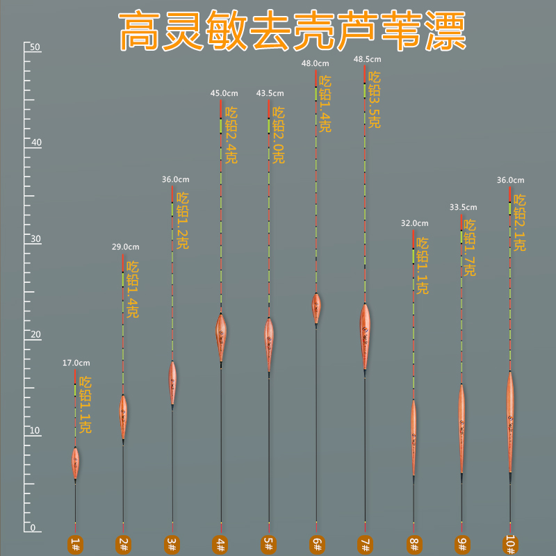 高灵敏去壳芦苇浮漂鲫鱼鲤鱼混养罗非漂