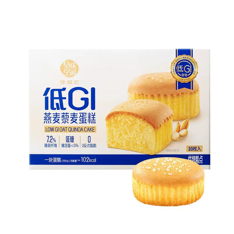 【山姆超市】徐福记 低GI燕麦藜麦蛋糕760g(30个)早餐蛋糕整箱