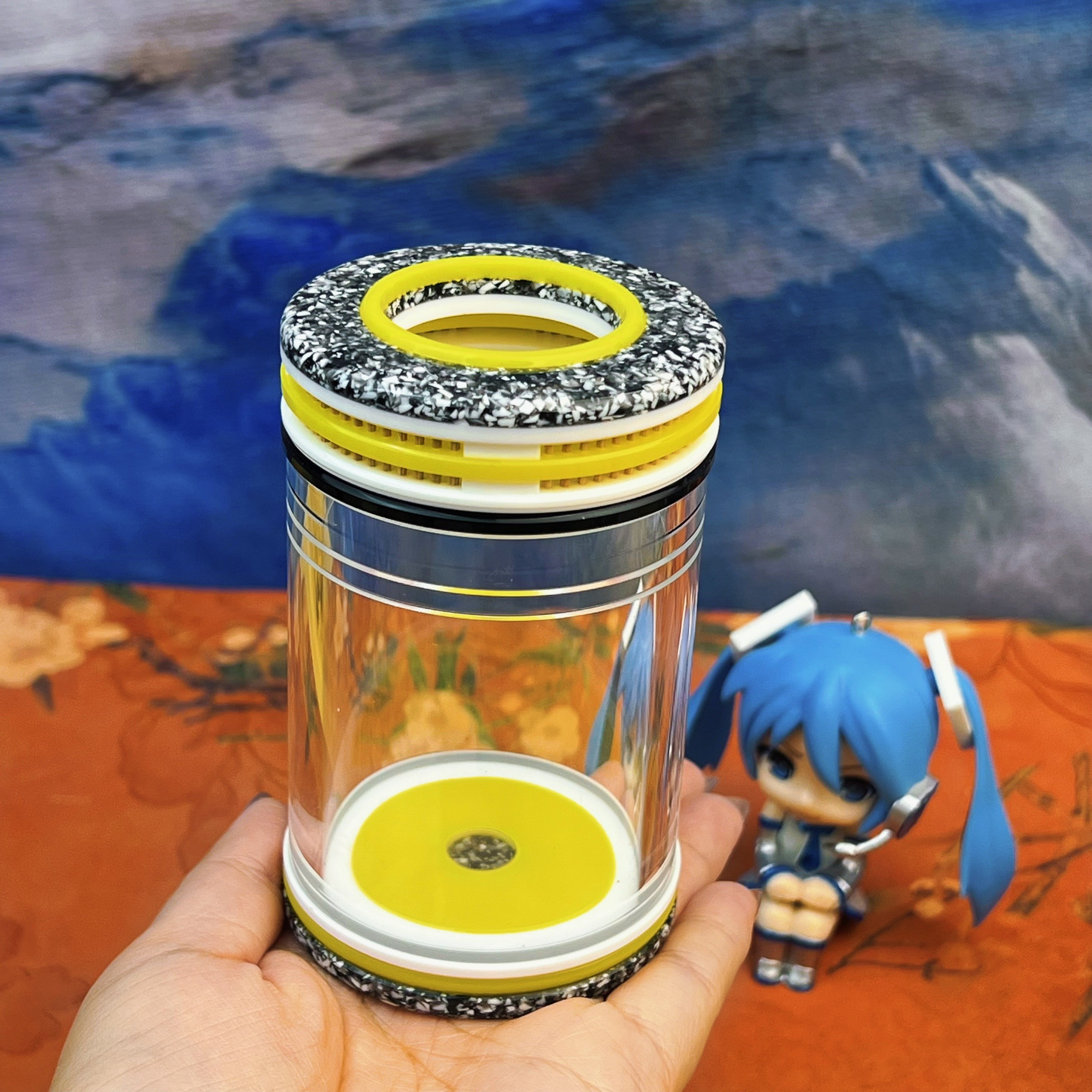 甜甜文玩-60独孔青花蝈蝈罐天津谭