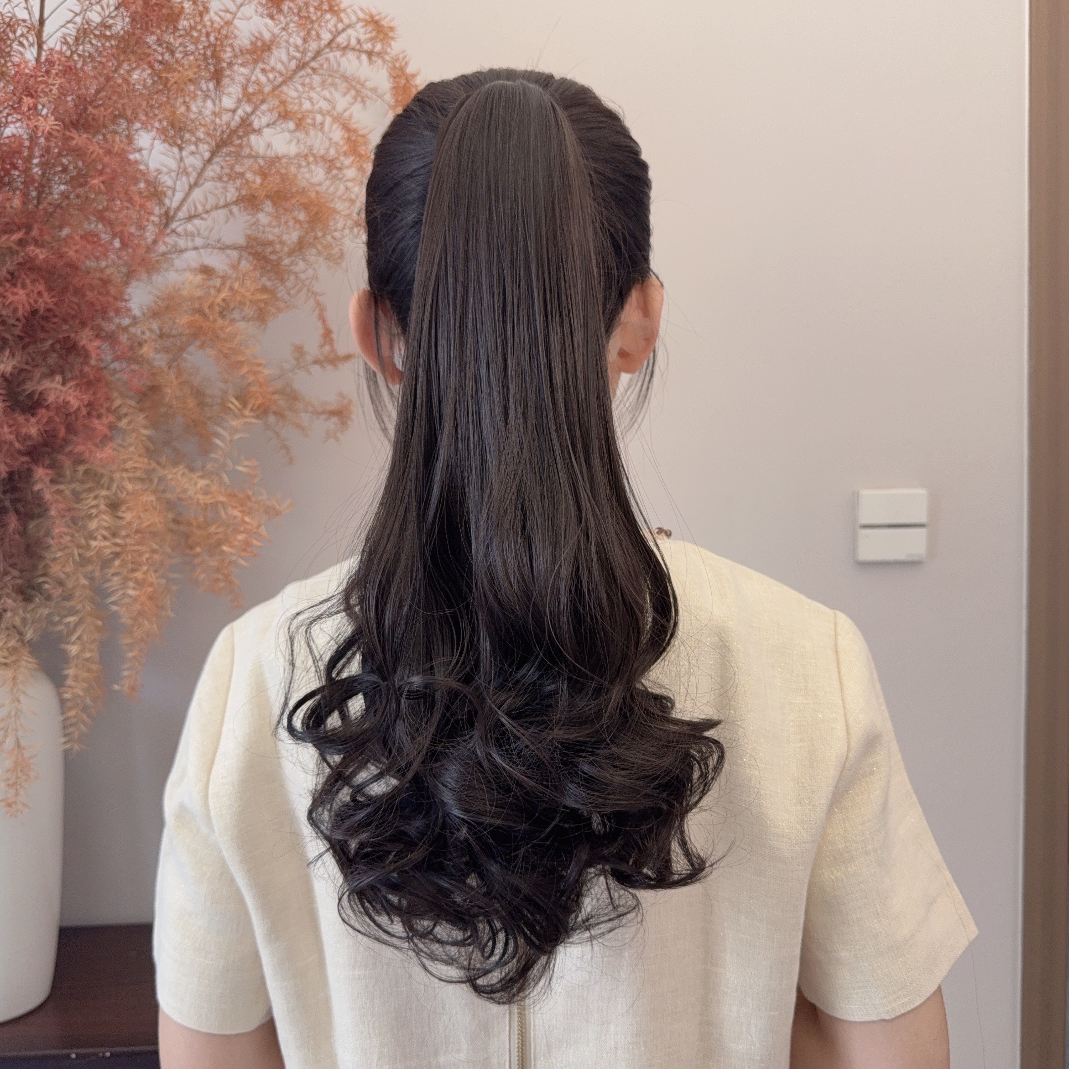 云朵烫马尾假发女抓夹式气质女神青春减龄自然无痕仿真发辫子升级