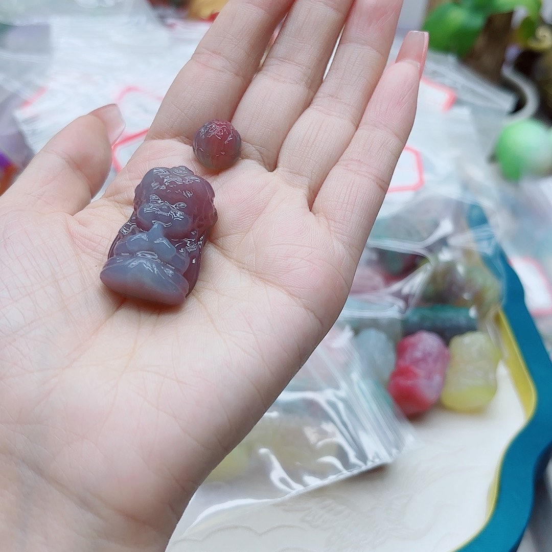 魏***星玛瑙/玉髓未镶嵌手链盐源15