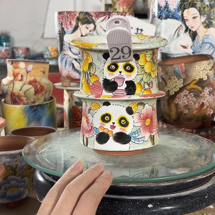 景德镇手绘花盆性价比超高