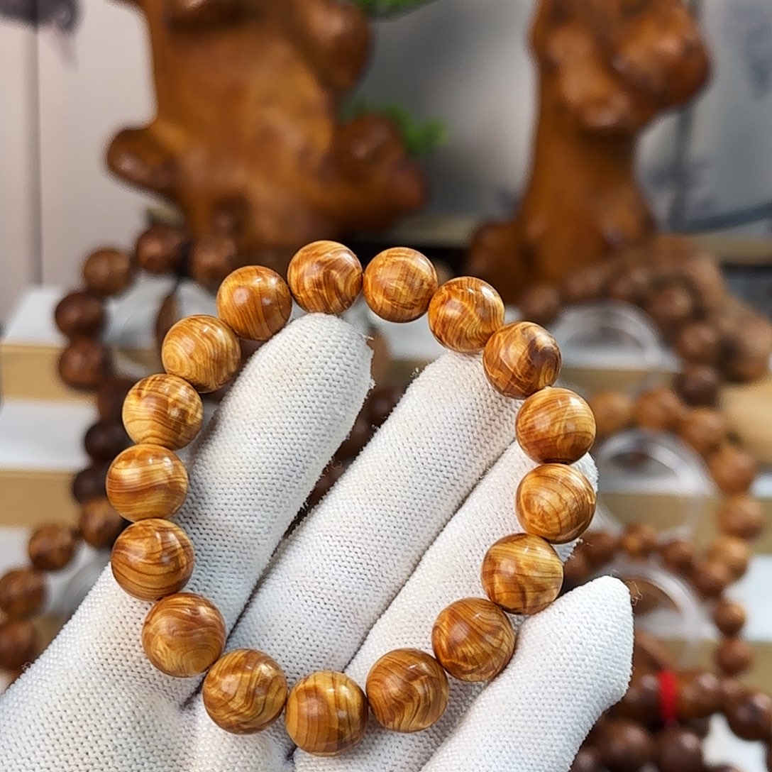 柏木（崖柏）手串/手链太行崖柏1.2龙胆闪电