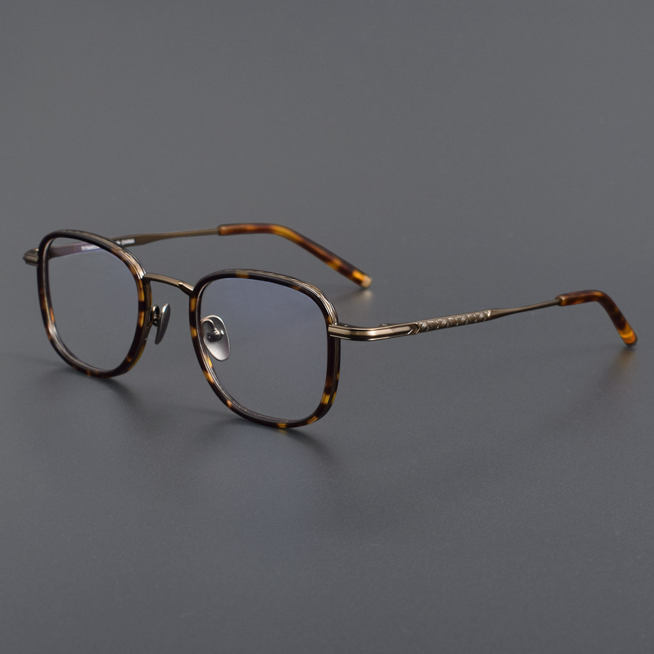 深圳手工制作超轻纯钛多边形近视眼镜框男士可配近视老花