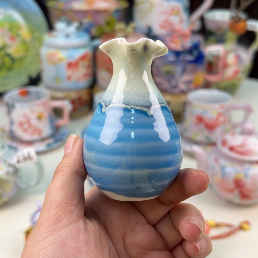 景德镇手绘高温釉下彩陶瓷茶具